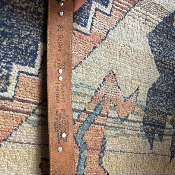 VTG LEEGIN Southwest Cowgirl Concho Animal Leather Silver Creek SZ S Concho Belt - Picture 4 of 6